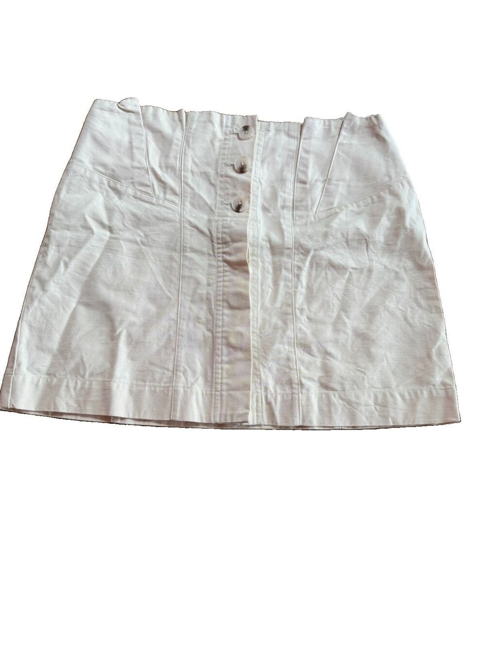 Altard State Cream Button Front Mini Skirt | Women’s Small | Cottagecore Neutral